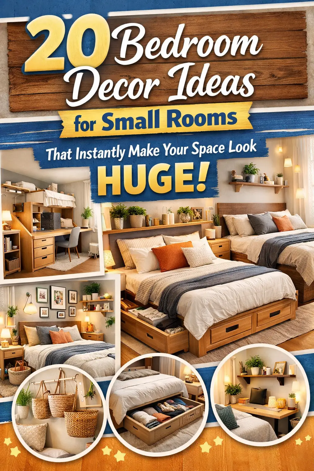 20 Bedroom Decor Ideas for Small Rooms That Instantly Make Your Space Look HUGE!