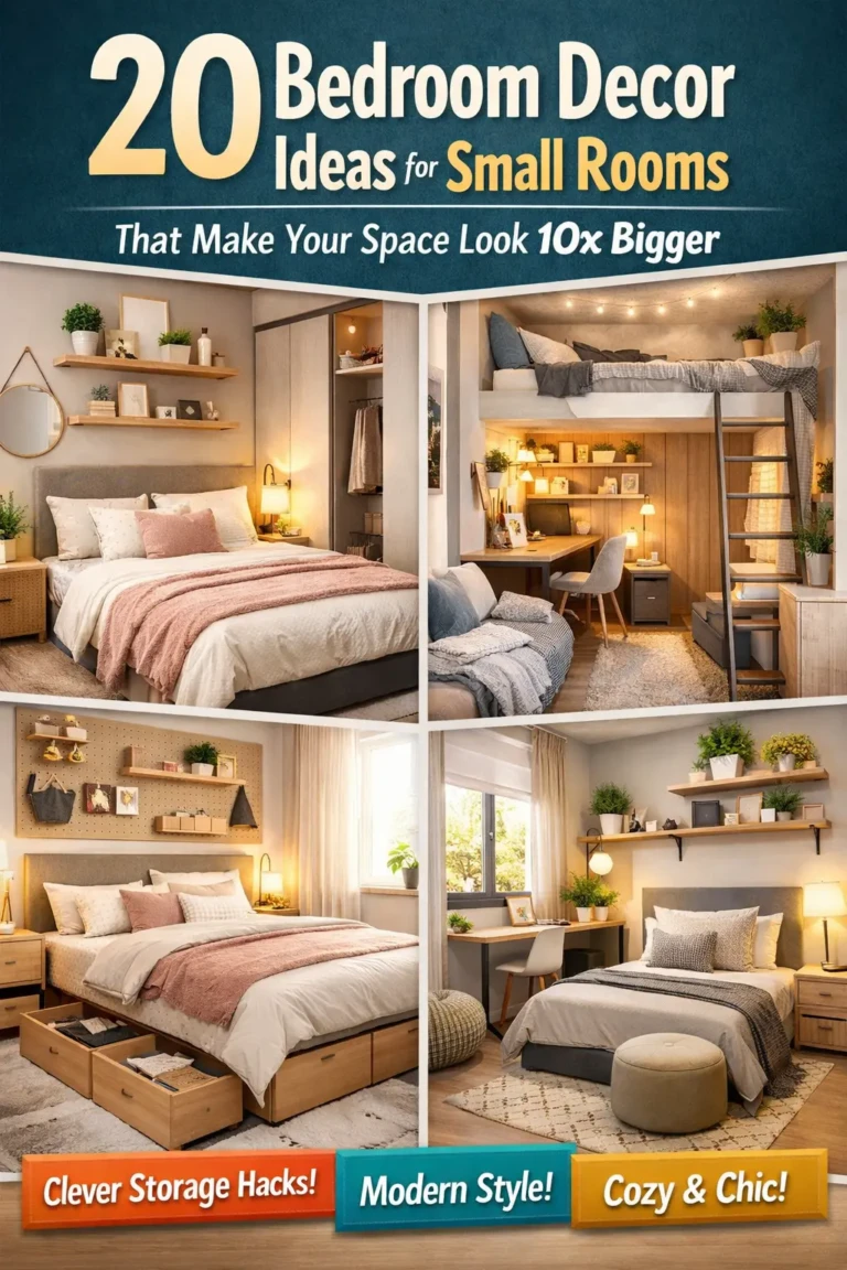 20 Bedroom Decor Ideas for Small Rooms That Make Your Space Look 10x Bigger