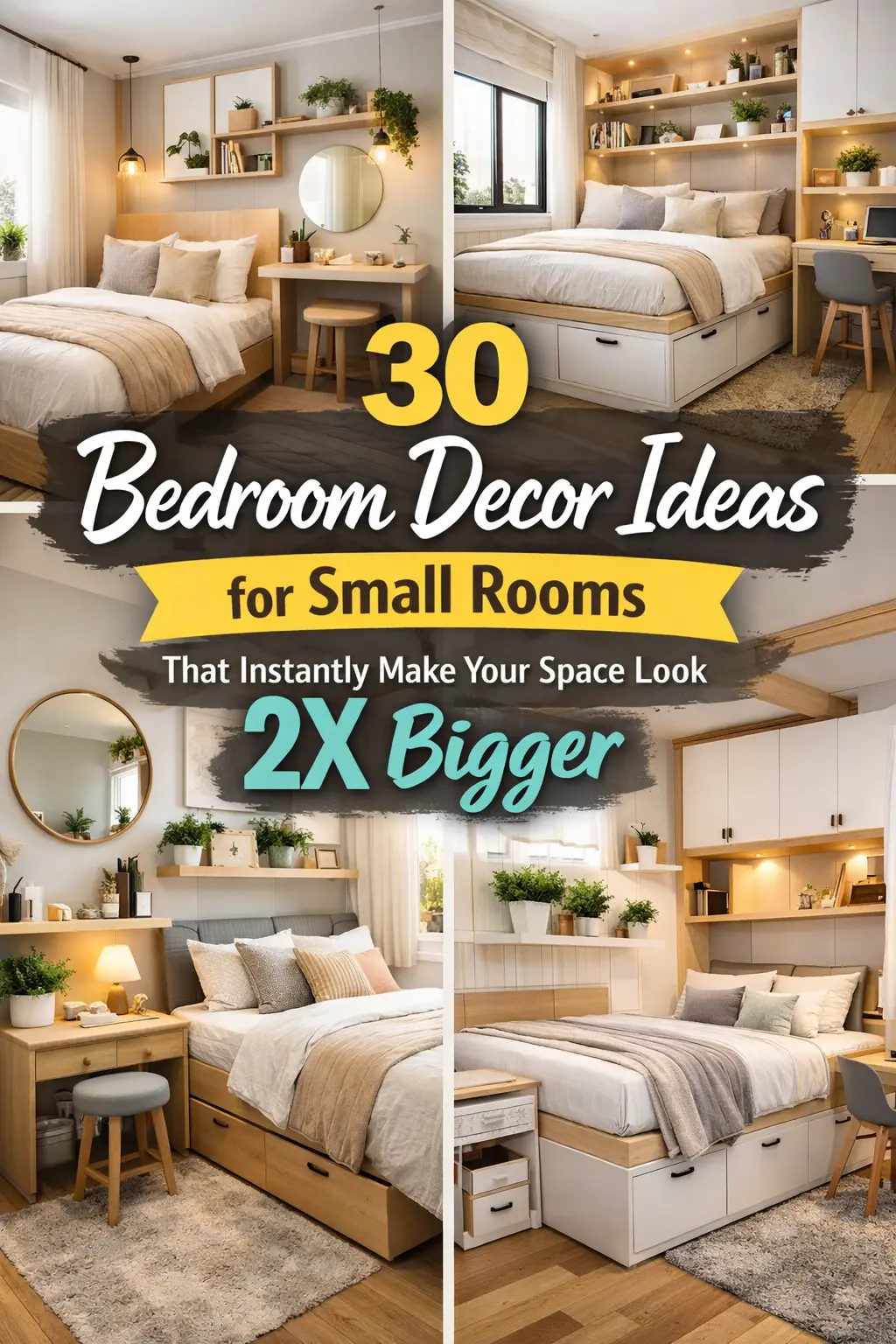 30 Bedroom Decor Ideas for Small Rooms That Instantly Make Your Space Look 2X Bigger
